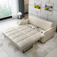 Faux leather Sleeper Sofa White Sofa Bed with Pillow Back, 37.40" Wide