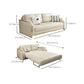 Faux leather Sleeper Sofa White Sofa Bed with Pillow Back, 37.40" Wide