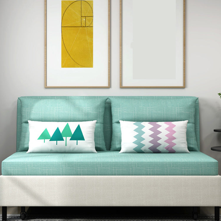 31.88" Wide Linen Sleeper Sofa Green Sofa Bed with Pillow Back Clearhalo 'furn' 'furn_futons' 'Furniture' 'Futons & Daybeds' 'Futons' 'Living Room Furniture' 6315879