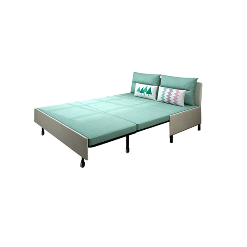 31.88" Wide Linen Sleeper Sofa Green Sofa Bed with Pillow Back Clearhalo 'furn' 'furn_futons' 'Furniture' 'Futons & Daybeds' 'Futons' 'Living Room Furniture' 6315887