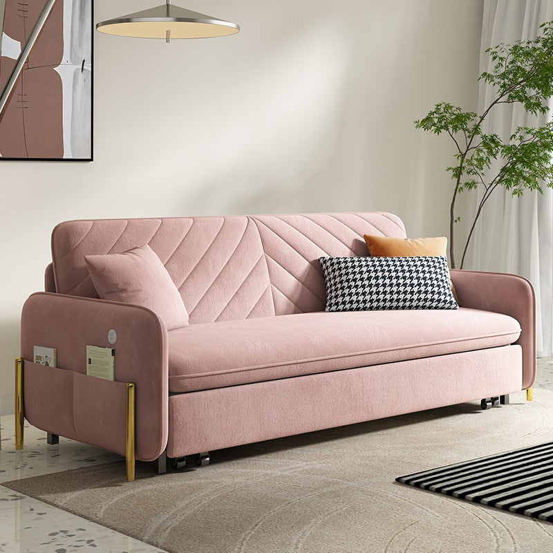 31,49 "Suip de velours rose de largeur de largeur avec matelas détachable