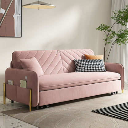 31,49 "Suip de velours rose de largeur de largeur avec matelas détachable