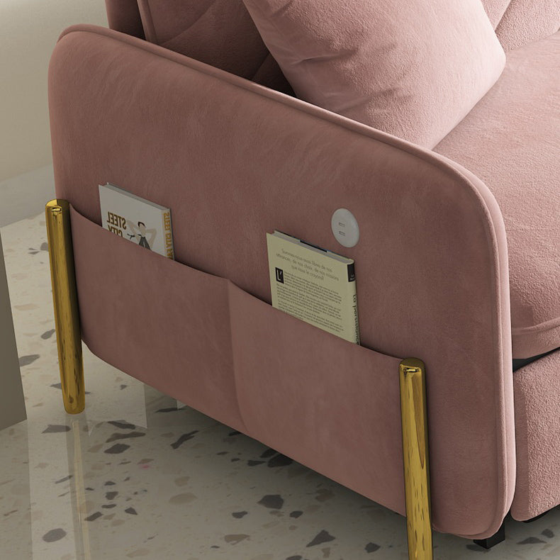 31,49 "Suip de velours rose de largeur de largeur avec matelas détachable