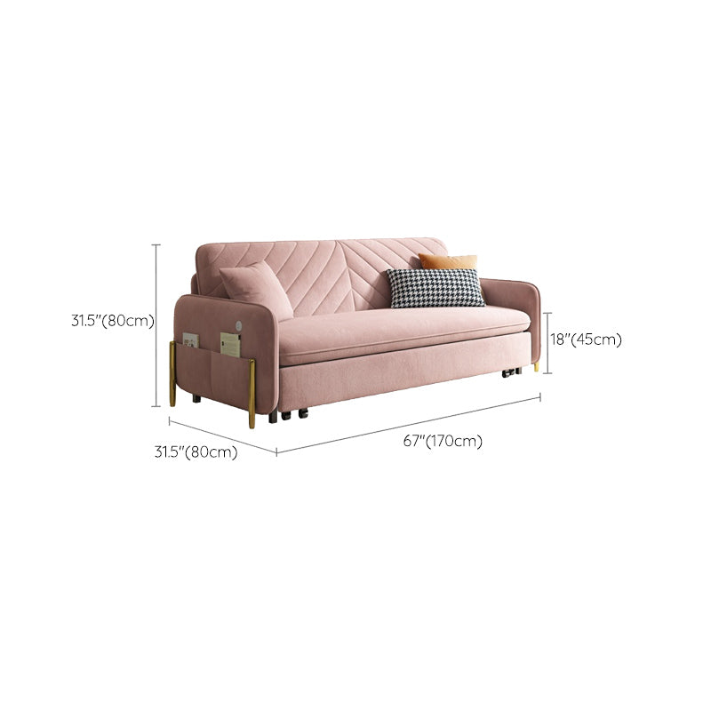 31,49 "Suip de velours rose de largeur de largeur avec matelas détachable