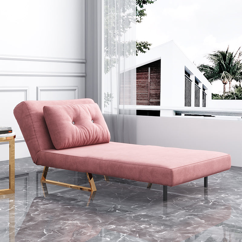 Cadre de futon pliable glamour avec canapé-lit de Futon en velours de 31,5 "de largeur en rose