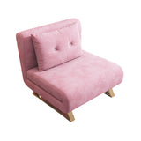 Cadre de futon pliable glamour avec canapé-lit de Futon en velours de 31,5 "de largeur en rose