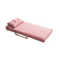Cadre de futon pliable glamour avec canapé-lit de Futon en velours de 31,5 "de largeur en rose