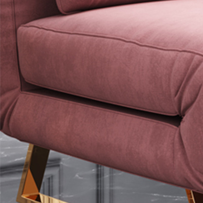 Cadre de futon pliable glamour avec canapé-lit de Futon en velours de 31,5 "de largeur en rose