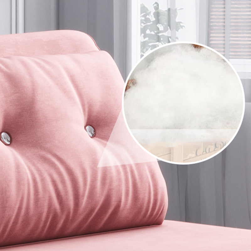 Cadre de futon pliable glamour avec canapé-lit de Futon en velours de 31,5 "de largeur en rose