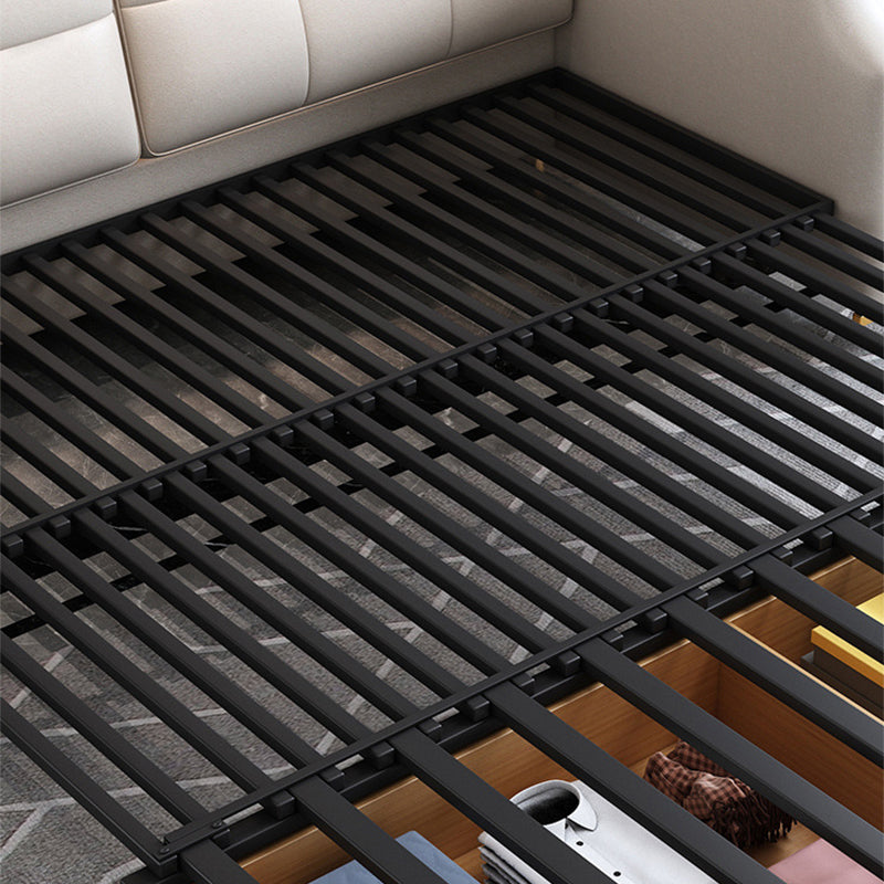 White Sleeper Sofa Faux leather Sofa Bed with Detachable Mattress