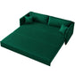 31.49" Wide Velvet Sleeper Sofa Glam Foldable Sofa Bed with Cushion Back