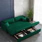 31.49" Wide Velvet Sleeper Sofa Glam Foldable Sofa Bed with Cushion Back