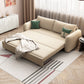 Divano letto moderno in divano microfibra largo beige da 32,5 "con cuscino posteriore