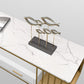 Glam Stone TV Media Stand 16" W Scaffalatura aperta Console TV con cassetti