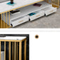Glam Stone TV Media Stand 16" W Scaffalatura aperta Console TV con cassetti