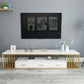 Glam Stone TV Media Stand 16" W Scaffalatura aperta Console TV con cassetti