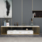 Glam Stone TV Media Stand 16" W Scaffalatura aperta Console TV con cassetti