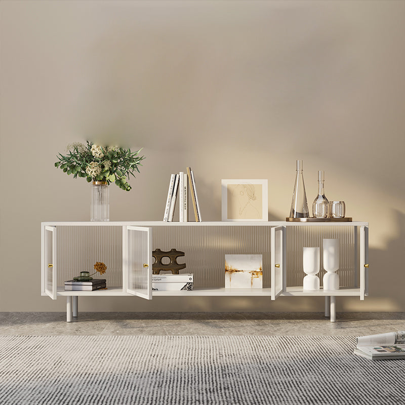 Industrial Metal TV Stand Home Enclosed Storage TV Cabinet with Glass Doors Clearhalo 'furn' 'furn_tv_stands_entertainment_centers' 'Furniture' 'Living Room Furniture' 'TV Stands & Entertainment Centers' 'TV Stands & Media Storage Furniture' 'tv_stands_entertainment_centers' 6316512