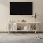 Industrial Metal TV Stand Home Enclosed Storage TV Cabinet with Glass Doors Clearhalo 'furn' 'furn_tv_stands_entertainment_centers' 'Furniture' 'Living Room Furniture' 'TV Stands & Entertainment Centers' 'TV Stands & Media Storage Furniture' 'tv_stands_entertainment_centers' 6316514