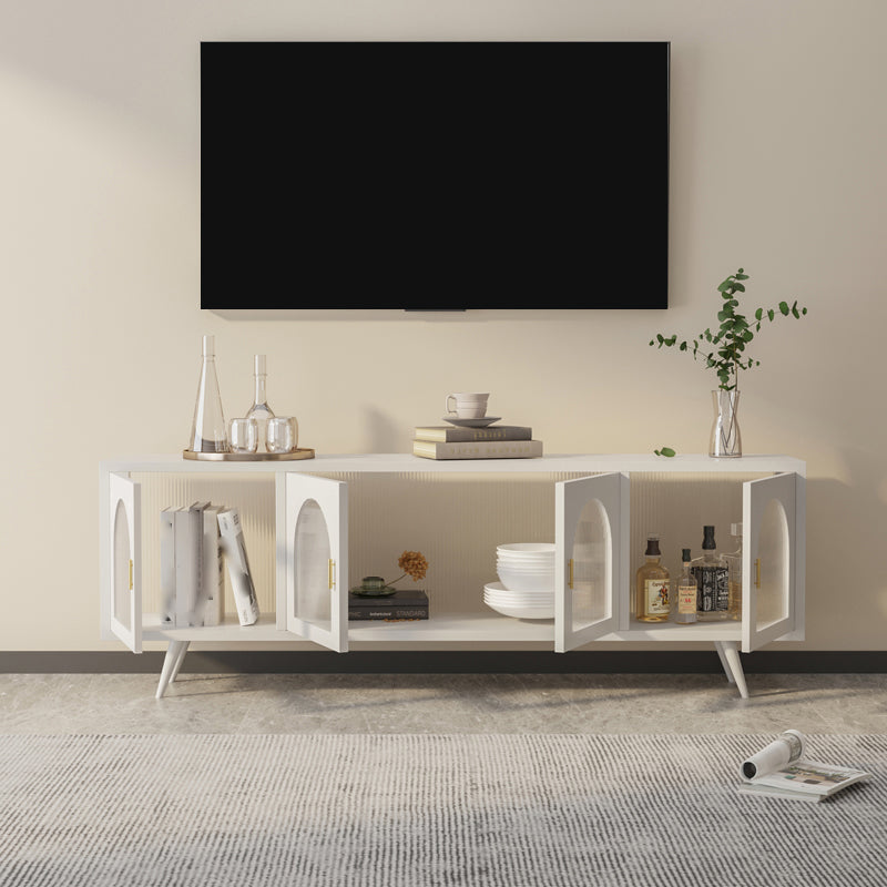 Industrial Metal TV Stand Home Enclosed Storage TV Cabinet with Glass Doors Clearhalo 'furn' 'furn_tv_stands_entertainment_centers' 'Furniture' 'Living Room Furniture' 'TV Stands & Entertainment Centers' 'TV Stands & Media Storage Furniture' 'tv_stands_entertainment_centers' 6316514