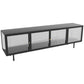 Industrial Metal TV Stand Home Enclosed Storage TV Cabinet with Glass Doors Clearhalo 'furn' 'furn_tv_stands_entertainment_centers' 'Furniture' 'Living Room Furniture' 'TV Stands & Entertainment Centers' 'TV Stands & Media Storage Furniture' 'tv_stands_entertainment_centers' 6316518