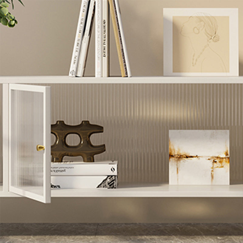 Industrial Metal TV Stand Home Enclosed Storage TV Cabinet with Glass Doors Clearhalo 'furn' 'furn_tv_stands_entertainment_centers' 'Furniture' 'Living Room Furniture' 'TV Stands & Entertainment Centers' 'TV Stands & Media Storage Furniture' 'tv_stands_entertainment_centers' 6316520