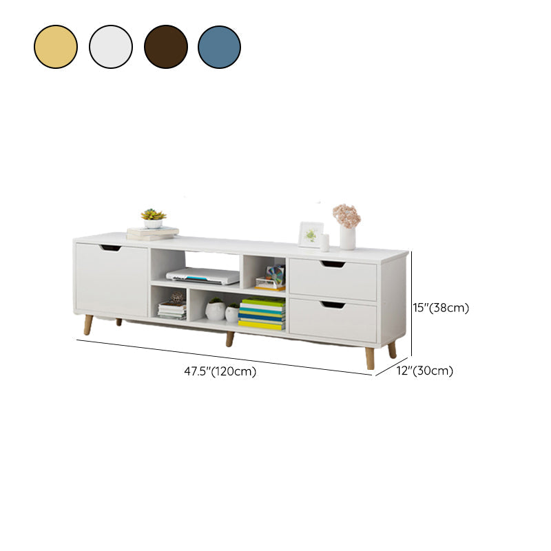 Open Shelving TV Media Stand Scandinavian TV Media Console with Drawers Clearhalo 'furn' 'furn_tv_stands_entertainment_centers' 'Furniture' 'Living Room Furniture' 'TV Stands & Entertainment Centers' 'TV Stands & Media Storage Furniture' 'tv_stands_entertainment_centers' 6316605