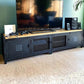 American Retro Industrial Style TV Cabinet Iron Art Solid Wood Bedroom TV Stand Clearhalo 'furn' 'furn_tv_stands_entertainment_centers' 'Furniture' 'Living Room Furniture' 'TV Stands & Entertainment Centers' 'TV Stands & Media Storage Furniture' 'tv_stands_entertainment_centers' 6316616