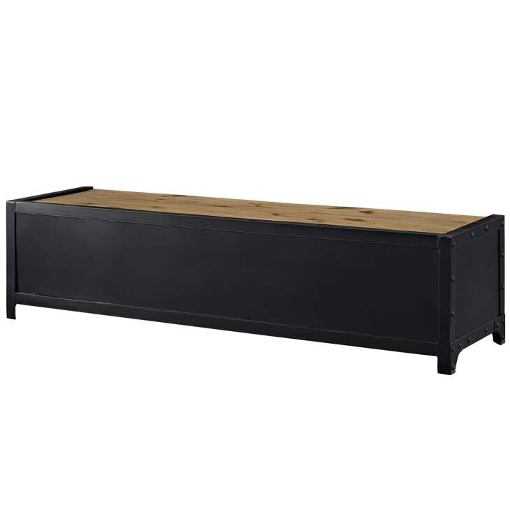 American Retro Industrial Style TV Cabinet Iron Art Solid Wood Bedroom TV Stand Clearhalo 'furn' 'furn_tv_stands_entertainment_centers' 'Furniture' 'Living Room Furniture' 'TV Stands & Entertainment Centers' 'TV Stands & Media Storage Furniture' 'tv_stands_entertainment_centers' 6316619