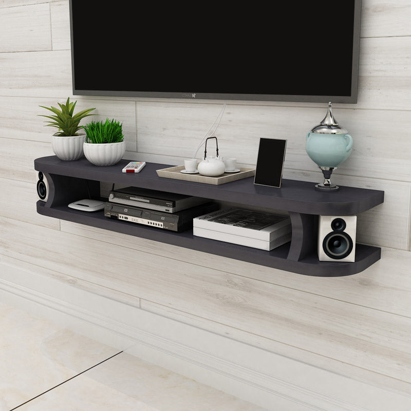 Console multimediale per TV montata a parete con scaffale aperto, supporto TV scandinavo da 9 pollici