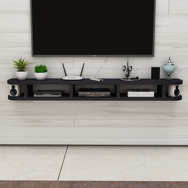 Console multimediale per TV montata a parete con scaffale aperto, supporto TV scandinavo da 9 pollici