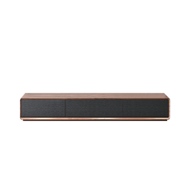 Contemporary 15.75-inch D TV Console Wooden TV Stand for TVs with Drawers 71"L x 16"W x 10"H Walnut+Black Clearhalo 'furn' 'furn_tv_stands_entertainment_centers' 'Furniture' 'Living Room Furniture' 'TV Stands & Entertainment Centers' 'TV Stands & Media Storage Furniture' 'tv_stands_entertainment_centers' 6316672