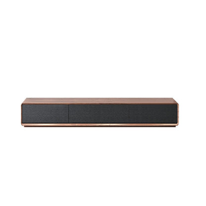 Contemporary 15.75-inch D TV Console Wooden TV Stand for TVs with Drawers 71"L x 16"W x 10"H Walnut+Black Clearhalo 'furn' 'furn_tv_stands_entertainment_centers' 'Furniture' 'Living Room Furniture' 'TV Stands & Entertainment Centers' 'TV Stands & Media Storage Furniture' 'tv_stands_entertainment_centers' 6316672