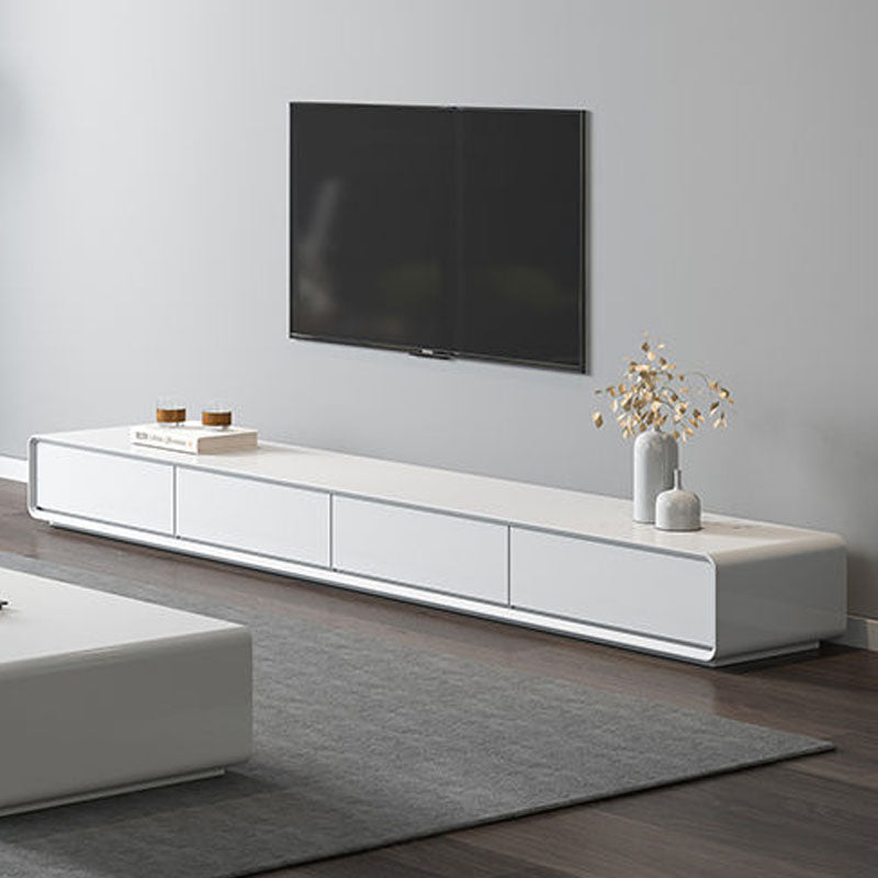 Contemporary 15.75-inch D TV Console Wooden TV Stand for TVs with Drawers White Clearhalo 'furn' 'furn_tv_stands_entertainment_centers' 'Furniture' 'Living Room Furniture' 'TV Stands & Entertainment Centers' 'TV Stands & Media Storage Furniture' 'tv_stands_entertainment_centers' 6316675