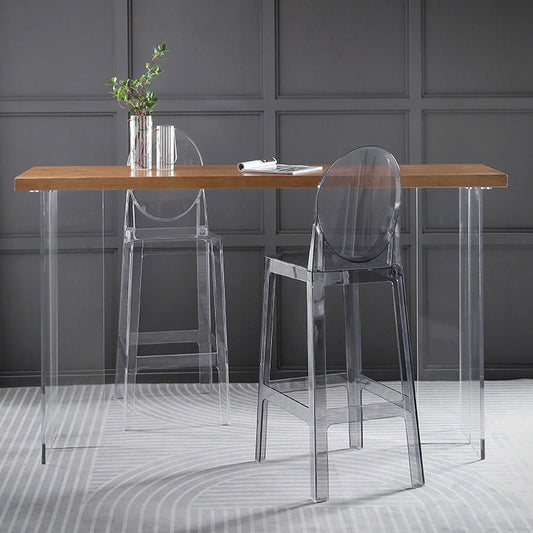 Sgabello da bar in plastica con bancone a braccialess industriale con 4 gambe