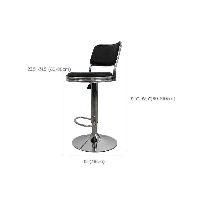 Industrial Metal Counter Height Stools Adjustable Height Bar Stool Clearhalo 'Bar Furniture' 'Bar Stools' 'bar_stools' 'furn' 'furn_bar_stools' 'Furniture' 'Kitchen & Dining Furniture' 6316809