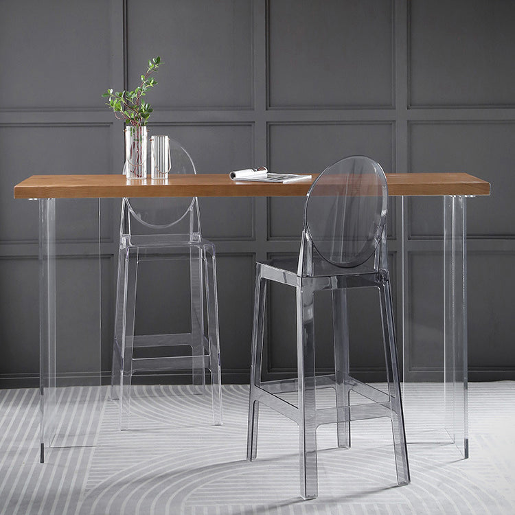 Industrial Acrylic Counter Height Stools 4 Legs Bar Stool for Indoor Clearhalo 'Bar Furniture' 'Bar Stools' 'bar_stools' 'furn' 'furn_bar_stools' 'Furniture' 'Kitchen & Dining Furniture' 6316810