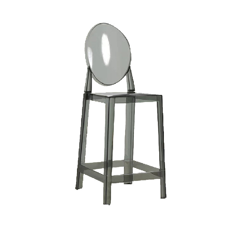 Industrial Acrylic Counter Height Stools 4 Legs Bar Stool for Indoor Grey 1 Piece Clearhalo 'Bar Furniture' 'Bar Stools' 'bar_stools' 'furn' 'furn_bar_stools' 'Furniture' 'Kitchen & Dining Furniture' 6316814