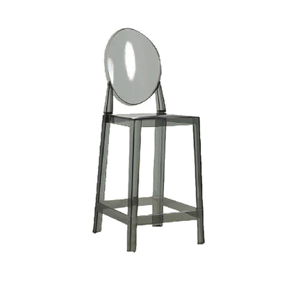 Industrial Acrylic Counter Height Stools 4 Legs Bar Stool for Indoor Grey 1 Piece Clearhalo 'Bar Furniture' 'Bar Stools' 'bar_stools' 'furn' 'furn_bar_stools' 'Furniture' 'Kitchen & Dining Furniture' 6316814