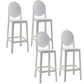Industrial Acrylic Counter Height Stools 4 Legs Bar Stool for Indoor White 4 Piece Set Clearhalo 'Bar Furniture' 'Bar Stools' 'bar_stools' 'furn' 'furn_bar_stools' 'Furniture' 'Kitchen & Dining Furniture' 6316821