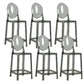 Industrial Acrylic Counter Height Stools 4 Legs Bar Stool for Indoor Grey 6 Piece Set Clearhalo 'Bar Furniture' 'Bar Stools' 'bar_stools' 'furn' 'furn_bar_stools' 'Furniture' 'Kitchen & Dining Furniture' 6316824