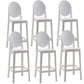 Industrial Acrylic Counter Height Stools 4 Legs Bar Stool for Indoor White 6 Piece Set Clearhalo 'Bar Furniture' 'Bar Stools' 'bar_stools' 'furn' 'furn_bar_stools' 'Furniture' 'Kitchen & Dining Furniture' 6316825