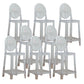 Industrial Acrylic Counter Height Stools 4 Legs Bar Stool for Indoor Clear 8 Piece Set Clearhalo 'Bar Furniture' 'Bar Stools' 'bar_stools' 'furn' 'furn_bar_stools' 'Furniture' 'Kitchen & Dining Furniture' 6316827