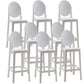 Industrial Acrylic Counter Height Stools 4 Legs Bar Stool for Indoor White 8 Piece Set Clearhalo 'Bar Furniture' 'Bar Stools' 'bar_stools' 'furn' 'furn_bar_stools' 'Furniture' 'Kitchen & Dining Furniture' 6316828