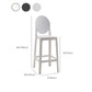 Industrial Acrylic Counter Height Stools 4 Legs Bar Stool for Indoor Clearhalo 'Bar Furniture' 'Bar Stools' 'bar_stools' 'furn' 'furn_bar_stools' 'Furniture' 'Kitchen & Dining Furniture' 6316830