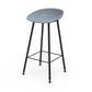 Luxurious Armless Counter High Stool Backrest Metal Bar Stool with Plastic Seat Pewter 1 Piece Clearhalo 'Bar Furniture' 'Bar Stools' 'bar_stools' 'furn' 'furn_bar_stools' 'Furniture' 'Kitchen & Dining Furniture' 6316833