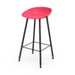 Luxurious Armless Counter High Stool Backrest Metal Bar Stool with Plastic Seat Red 1 Piece Clearhalo 'Bar Furniture' 'Bar Stools' 'bar_stools' 'furn' 'furn_bar_stools' 'Furniture' 'Kitchen & Dining Furniture' 6316839
