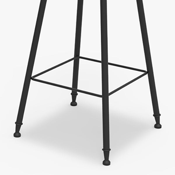 Luxurious Armless Counter High Stool Backrest Metal Bar Stool with Plastic Seat Clearhalo 'Bar Furniture' 'Bar Stools' 'bar_stools' 'furn' 'furn_bar_stools' 'Furniture' 'Kitchen & Dining Furniture' 6316844