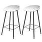 Luxurious Armless Counter High Stool Backrest Metal Bar Stool with Plastic Seat White 2 Piece Set Clearhalo 'Bar Furniture' 'Bar Stools' 'bar_stools' 'furn' 'furn_bar_stools' 'Furniture' 'Kitchen & Dining Furniture' 6316849