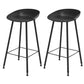 Luxurious Armless Counter High Stool Backrest Metal Bar Stool with Plastic Seat Black 2 Piece Set Clearhalo 'Bar Furniture' 'Bar Stools' 'bar_stools' 'furn' 'furn_bar_stools' 'Furniture' 'Kitchen & Dining Furniture' 6316851